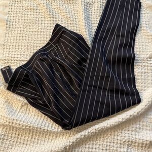 Equipment Black and White Striped Pants